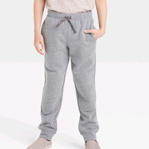 Cat & Jack Fleece Sweatpants Reinforced Knees Charcoal Grey M (8 / 10)